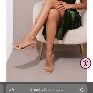 Prettylittlething nude heels